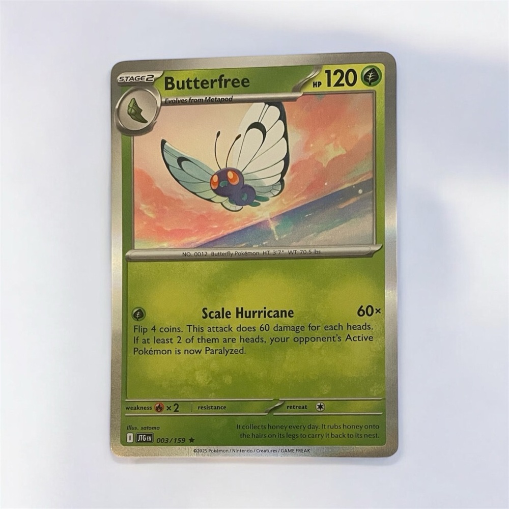 Pokemon Butterfree Card with Green and White